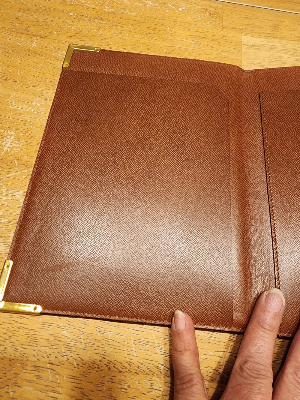 Louis Vuitton Monogram Canvas Notebook Cover in Brown and Gold - Picture 8 of 16